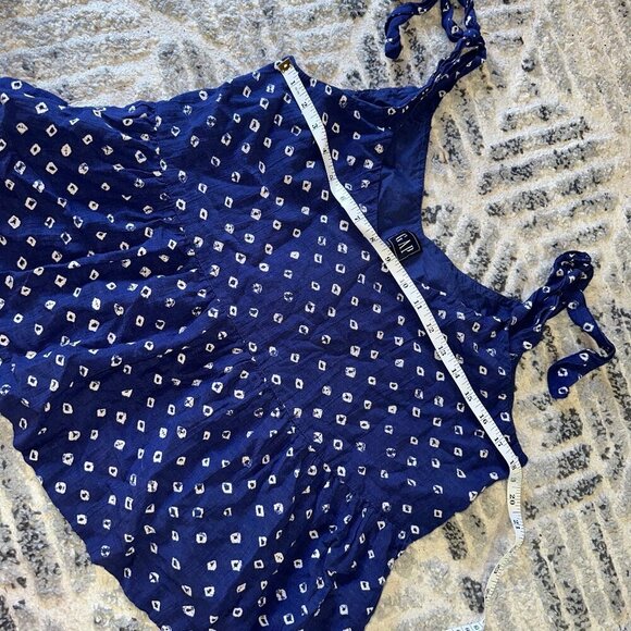 Y2k Blue Peplum Polka Dot Tank Top Gap Women's Large - Picture 3 of 7